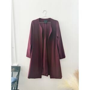 Maroon Trench Cardigan - Size M